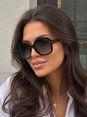 NEW TOM FORD TF1034 01B BLACK GREY GRADIENT AUTHENTIC SUNGLASSES